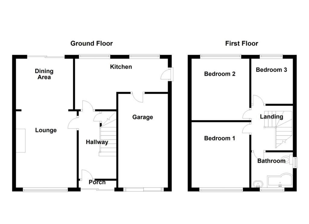 Floorplan for Bradwell Drive - Heald Green - Cheadle - SK8